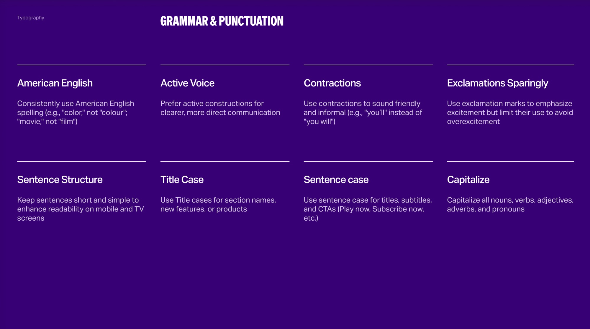 Yango Play style guide: grammar and punctuation rules